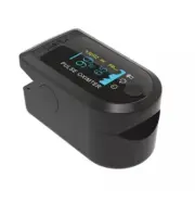 Finger Heart Pulse Rate Oxygen Saturation Monitor Digital Oximeter - Black