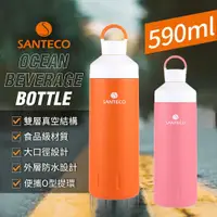 在飛比找誠品線上優惠-SANTECO Ocean 不鏽鋼保溫瓶 590ml 琥珀橙