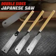 9" in Japanese Double Edge Sided Pull Hand Saw Sawing Trim Wood Cutting Grip