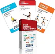 Pain-Free Fitness (35+ Cards) Seated Chair Exercise Fundamentals Flashcards, 3x5 in, Workout Cards Suitable for Mobility-Limited Individuals, Tear-Resistant, Bend Resistant Flashcards