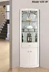 mirrored back lockable Glass Display Cabinet Show Case Corner model 635-W