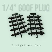 50 Pack 1/4" Barbed Goof Plug Drip Irrigation Connector Self Piercing Poly Tube