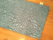Table Runner, Quilted, 70 x 13 inches, new, light blue shining polyester,