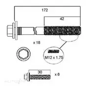 Permaseal Cylinder Head Bolt Set - HBS227