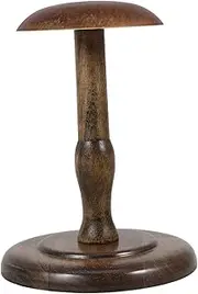OKUMEYR Hat Stand Display Props Wig Desktop Storage Retail Display Rack Hat Head Stand Holder Has Wig Wood Caps Holder Coffee Wooden
