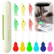 Needle Threader Kit, Plastic Needle Threaders Fish Mouth Sewing Machine Needle