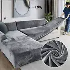 L Shaped Sofa Covers Elastic Couch Slipcover Chaise Longue Corner Sofa Cover