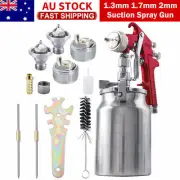 1.3mm 1.7 2mm Nozzle HVLP Auto Paint Air Spray Gun Kit Gravity Feed Car Primer