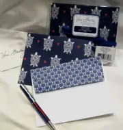 Vera Bradley TURTLES NOTE Cards with PEN Black Ink Match PURSE Tote BACKPACK NWT