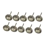 Wheel Brushes Polish Set # Tools Wire Steel Rotary Accessories 22mm 10x Useful