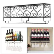 Hanging Wall Mounted Champagne Glass Goblet Stemware Rack