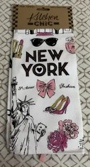 New York NYC Statue Of Liberty tea towel Kitchen Towel Floral 100% Cotton New