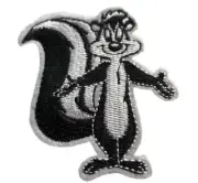 Looney Tunes Pepe Le Pew Standing Embroidered 3" Tall Iron on PATCH