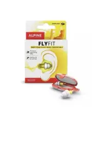 Alpine FlyFit Earplugs for Airplane Travel, Pressure Relief, Reusable & Comforta