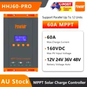 Powmr 60A MPPT Solar Charge Controller 12V~48V Regulator In Parallel Auto AU