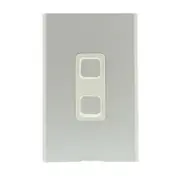 Clipsal Iconic STYL S3042C-CE - 2 Gang Switch Cover Plate - Crowne - (Skin Only)