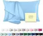 Mulberry Silk Pillow Cases Standard Sizew/Zipper Soft Breathable Cooling Satin