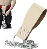 Dip Belt for Weight Lifting, Weightlifting Pull up Belt with Chain, Strength Training Gym Strap Heavy Duty Comfortable Gear for Squatting, Bodybuilding