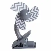 Nuby Cool Baby Clip-On Fan - Gray - Battery Powered - Flexible & Adjustable Neck