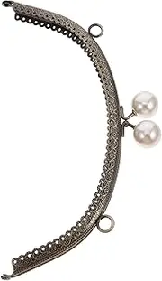 Kisangel Pearl Coin Purse Frame Stylish Handmade Purse Making Accessories Lightweight Design for Wallet DIY Crafts Elegant Flower Grain