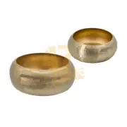 Aluminum S/2 Round Bases Gold Indoor Outdoor Home Decor Tabletop Decoration