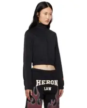 heron preston black zip track jacket