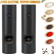 2PCS Electric Salt And Pepper Grinder Set Battery Powered Salt And Pepper Mill