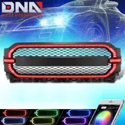 For 2021-2023 Ford F150 Honeycomb Mesh Front Bumper Grille Grill w/ RGB LED DRL (for: Ford)