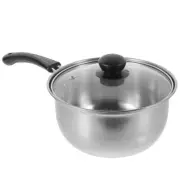 Thickened Small Cooking with Lid Stainless Steel Saucepan