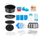 8 Inch XL Air Fryer Accessories, 16 Pcs Deep Fryer Accessories for Growise Phillips Cozyna Fits All 4QT - 5.8QT Air Fryer