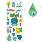 MultiCraft Paper Craft Sticker: Classic Themes 'Clear' Photo Safe-Climate Change 12.7x30.5cm