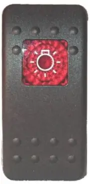 V Series Contura II Rocker Switch with Master Light Indicator 24V