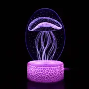 HY01 Crack Base Sea Animal Series Creative 3D Colorful LED Decorative Night Light, Remote Control Version