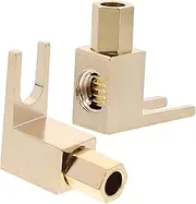 2pcs Right Angle Banana Plugs Shaped Audio Connectors for Easy Installation Material for Reliable Performance Compatible with Amplifiers and Speakers