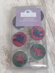 Resin Shower Curtain Hooks Hunting Moose Lodge Cabin Wildlife Rustic Decor 12