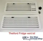 Thetford Fridge Vent Kit Upper & Lower Vents - White - Caravan, RV, Motorhome
