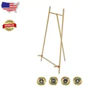 Satin Gold Metal Display Easels, 16" H x 9" W - Perfect for Art and Collectibles