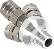 3 Way Air Manifold Coupler Quick Connect Fitting for Air Compressor Hose Durable Pneumatic Splitter with High Strength Construction Efficient Connection for Pneumatic Systems