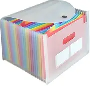 Operitacx Mini Expanding Pockets Folder Accordion File Organizer Transparent Pockets Document Organiser