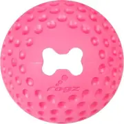Boredom Buster Gumz Bounce Fetch Ball Dog Toy Pink Medium