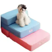 Pet breathable mesh nest bed stair mat The dog dog can fold two flights of stairs can unpick and wash-blue