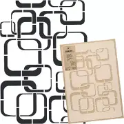 Reusable Plastic Wall Stencil - 43x64cm / 17" x 25" - Geometric Retro Rounded