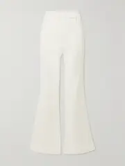 [AZ FACTORY] AZ FACTORY - Free To Organic Cotton And Seacell-blend Flared Pants - White - L L White