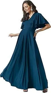 [koh koh] Womens Long Elegant Bridesmaid Evening Cocktail Modest Maxi Dress