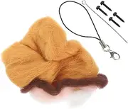 ULDIGI 1 Set DIY Needle Felting Material Handmade Wool Felt Corgi Craft Kit for Fun Felting Crafts for Birthdays Christmas More Enhance Parent Bonding