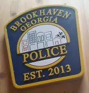 Police Brookhaven 3D routed wood patch plaque sign Custom carved