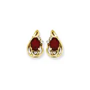 14k Yellow Gold Dia & GA Earrings