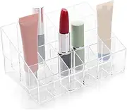 TRIXES Lipstick Storage Clear - 24 compartments - Makeup Lipstick Cosmetic Display Stand Rack Holder Organiser