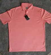 NEW Callaway Mens Golf Polo shirt Size XL Large Short Sleeve orange striped binB