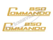 Norton Commando 850 Gold Sidepanel Logo Decals Stickers (2) PN# 06-5096